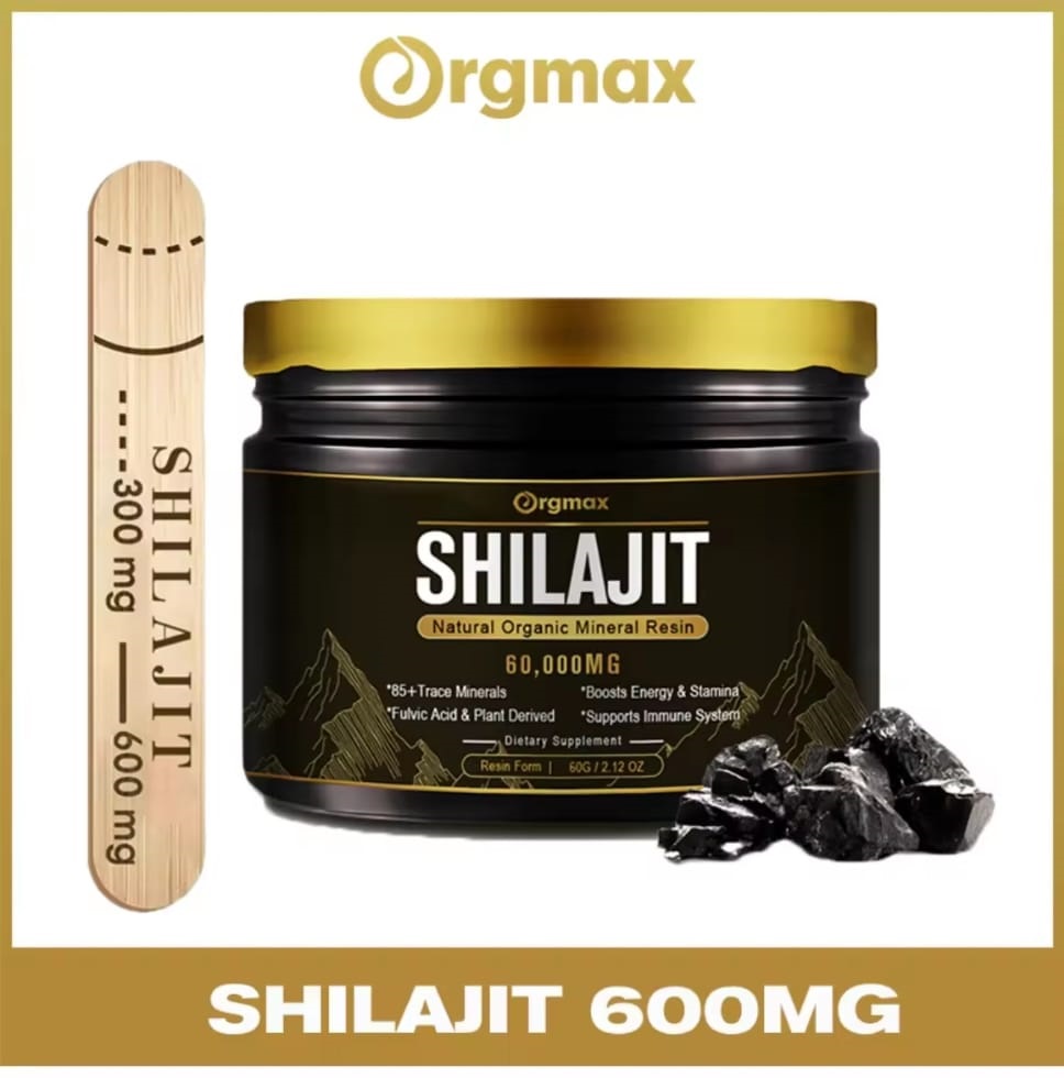 Orgmax Shilajit Resin 600mg অরিজিনাল শিলাজিত (Shilajit) – শক্তি ও সাস্থ্য বৃদ্ধির প্রাকৃতিক সমাধান! 6000 mg