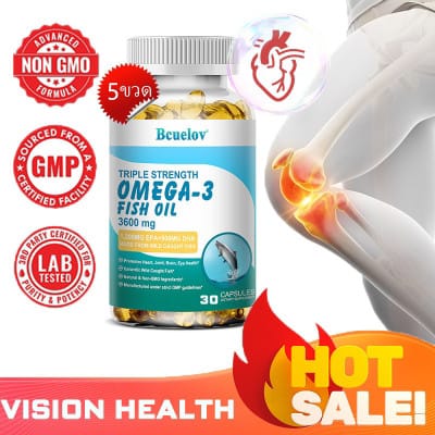 Omega 3 Fish Oil Supplement 3600mg Supports Heart, Joints, Brain and Eye Health, Immunity, 30 capsule