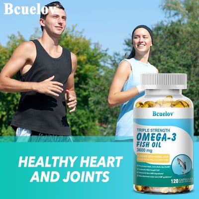 Omega 3 Fish Oil Supplement 3600mg Supports Heart, Joints, Brain and Eye Health, Immunity, 60 capsule